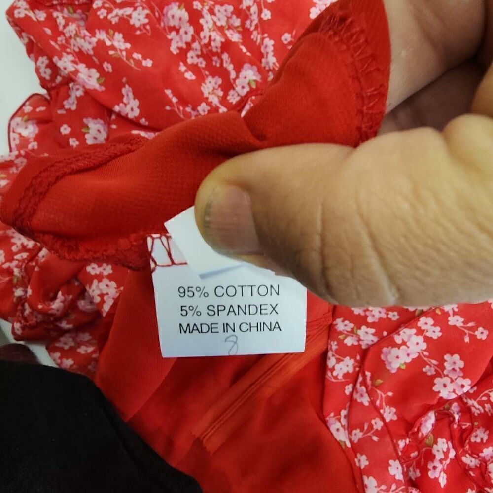 Floral Red Mini Dress - Picture 8 of 10